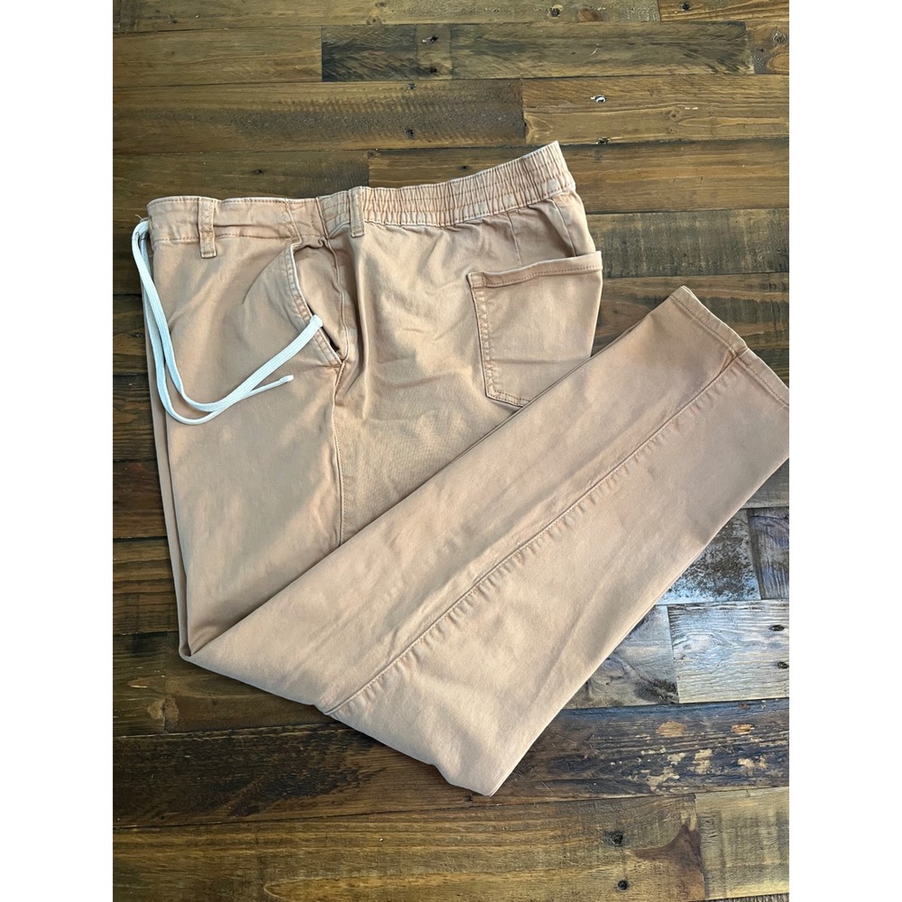 TORRID Joggers Twill Drawstring Pants Women 2R Tan Khaki Casual Minimalist